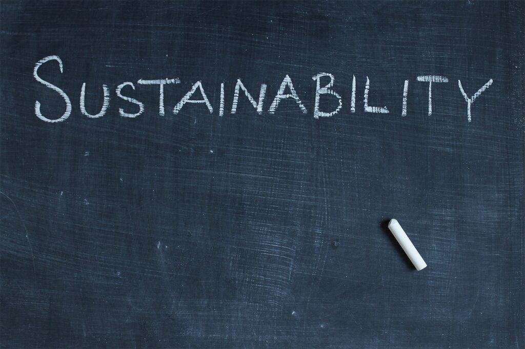 sustainability chalkboard